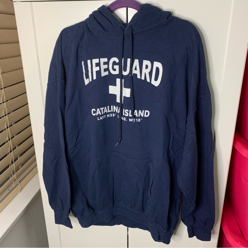 Men’s Catalina Island Lifeguard Graphic Hoodie Sweatshirt